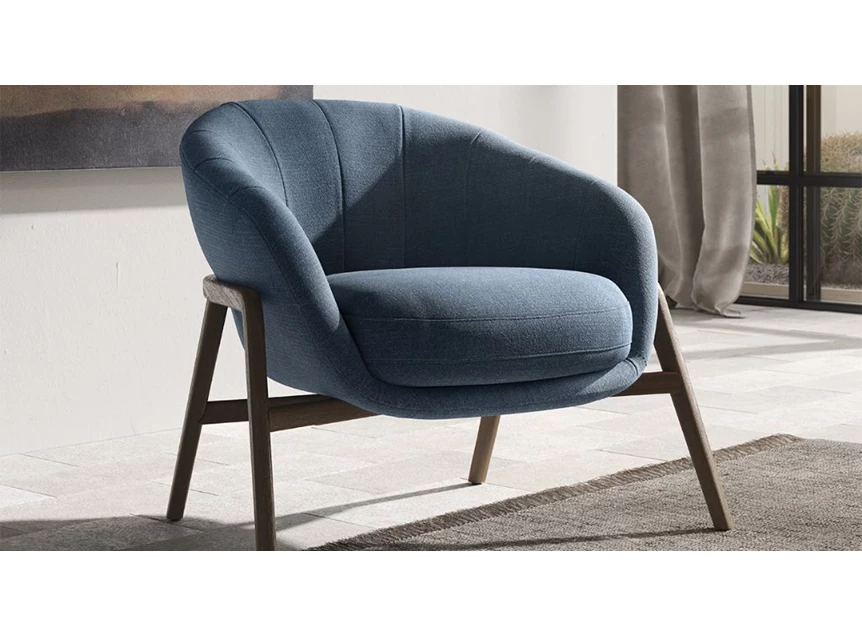Sfeerbeeld Bijzetzetel Cassia 3099 blauw Natuzzi Italia