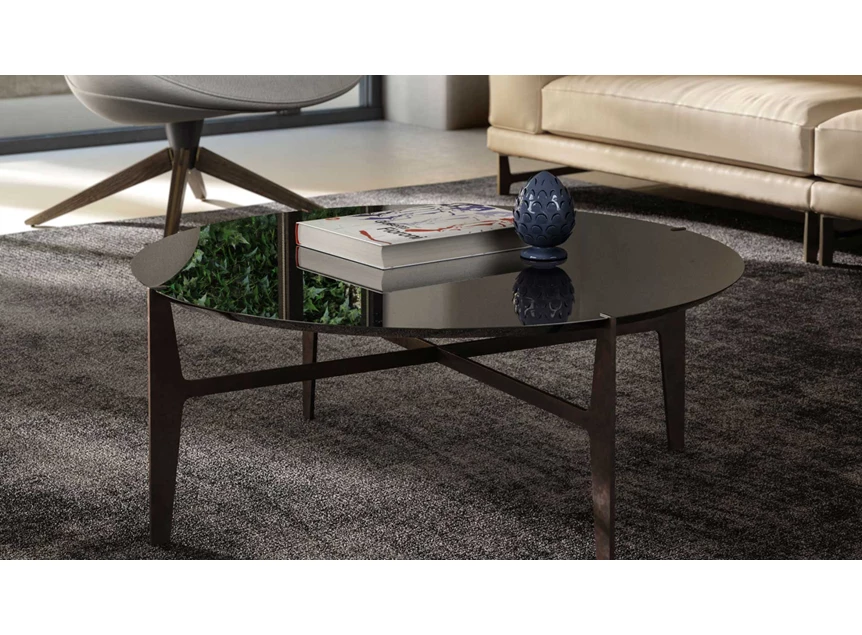 Detail Salontafel Ido T157M53 Black Chrome Natuzzi Italia