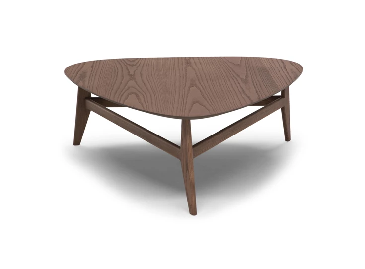 Salontafel Plettro hout driehoek natuzzi editions