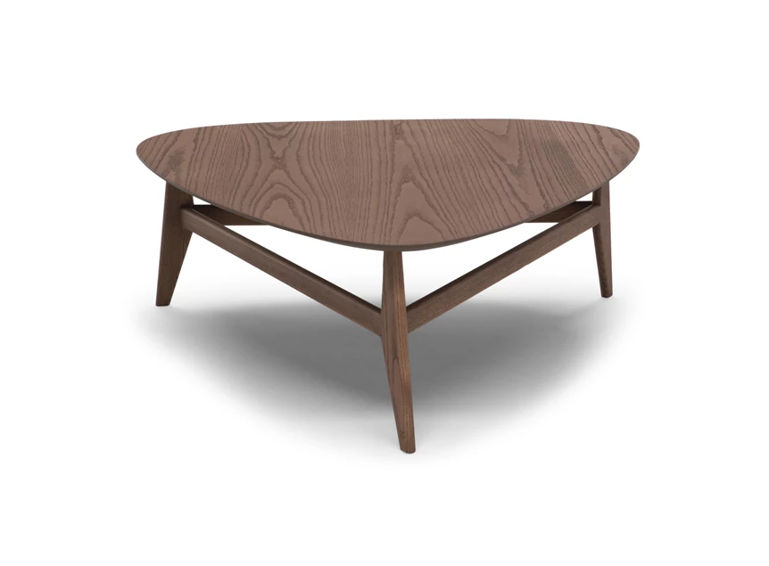 Salontafel Plettro hout driehoek natuzzi editions