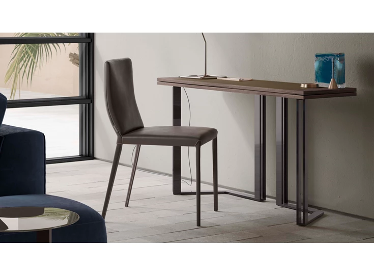 Sfeerfoto Stoel Sigma CH052311400 Leather Natuzzi Italia