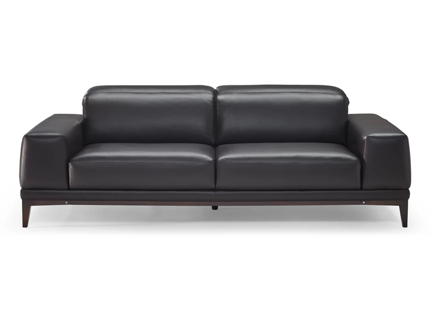 Front Salon Borghese 2826 unit 009 3-zit leder donkerbruin Natuzzi Italia