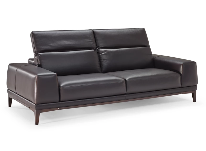 Hoofdsteunen verstelbaar Salon Borghese 2826 unit 009 3-zit leder donkerbruin Natuzzi Italia