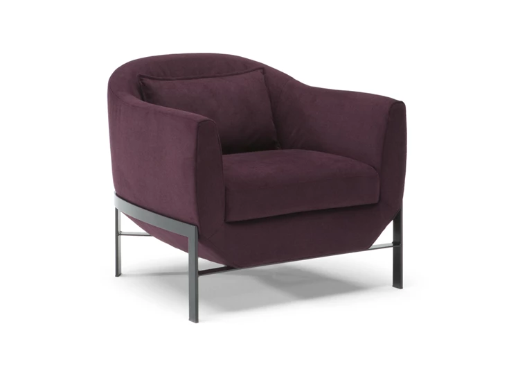 Bijzetzetel Poli zijkant fauteuil c196 natuzzi editions