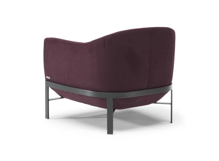 Bijzetzetel Poli zijkant fauteuil c196 natuzzi editions schuine achterkant