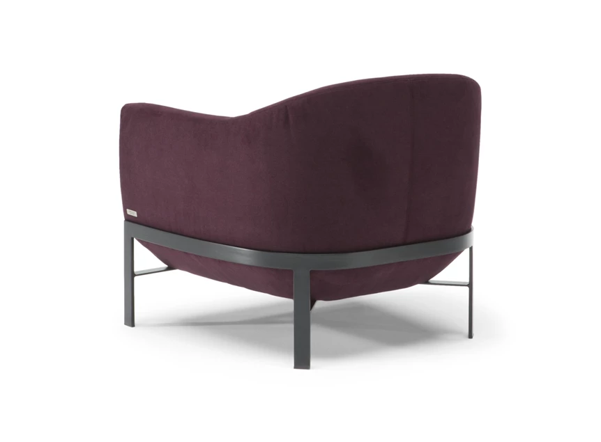 Bijzetzetel Poli zijkant fauteuil c196 natuzzi editions schuine achterkant