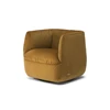 Fauteuil Wally C195 natuzzi editions bijzetzetel stof schuine voorkant oker