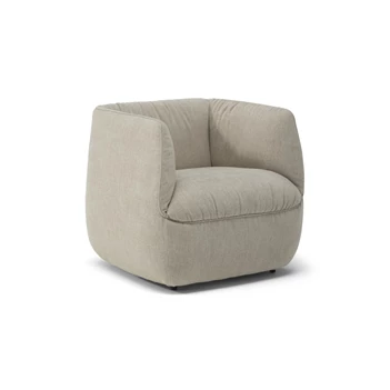 fauteuil Wally C195 natuzzi editions stof beige schuine voorkant zijkant
