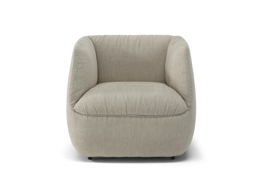 Bijzetzetel Wally C195 natuzzi editions stof voorkant beige