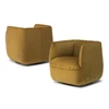 Fauteuil set Wally C195 natuzzi editions stof schuine 2 oker