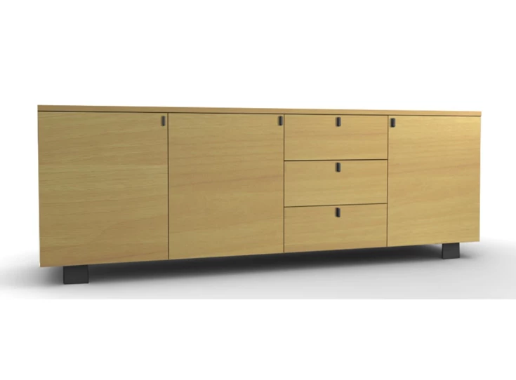 Napoli dressoir eik natuur met greep