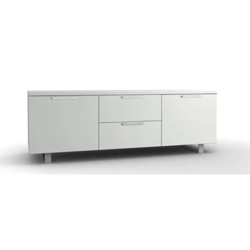 Napoli tv meubel hoog mat lak wit grepen en sledepoot.JPG