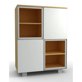 napoli bergkast eik combi wit