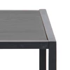 83602 seaford nachttafel zwart metaal hout detail nachttafel