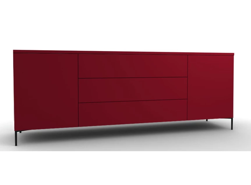 Napoli dressoir mat rood