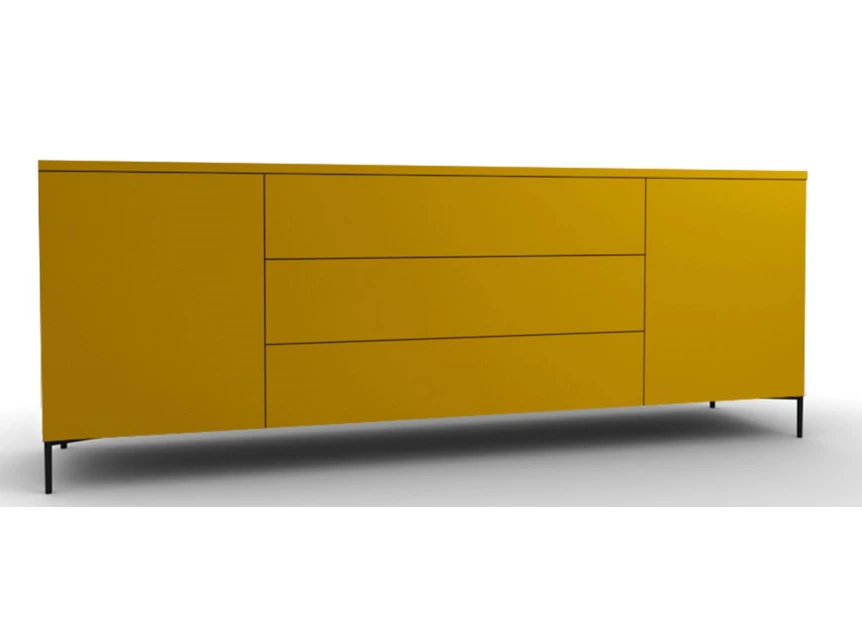 Napoli dressoir geel mat lak