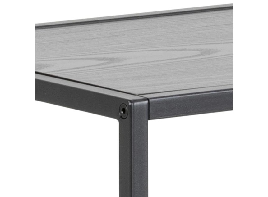 93702 seaford console zwart metaal hout actona detail