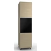 Napoli smalle hoge kast eik white wash 1 glasdeur