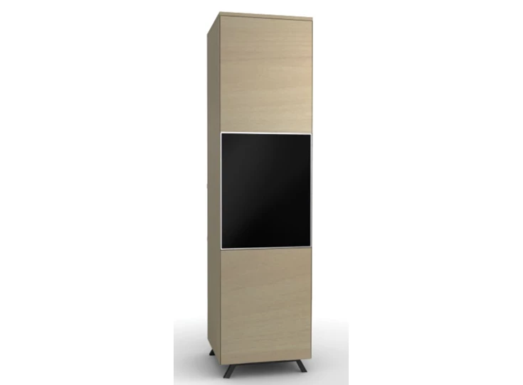 Napoli smalle hoge kast eik white wash 1 glasdeur