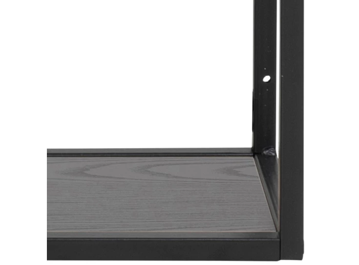 80885 seaford wandrek zwart metaal hout 4 planken detail