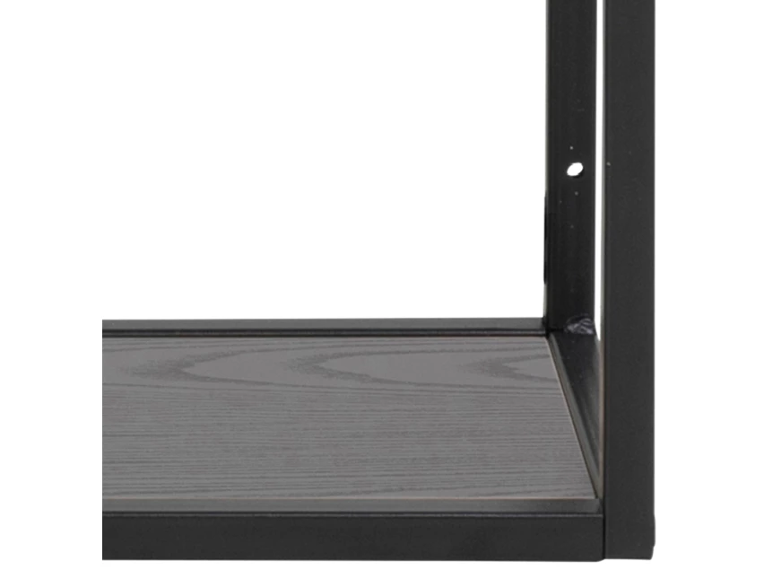 80885 seaford wandrek zwart metaal hout 4 planken detail