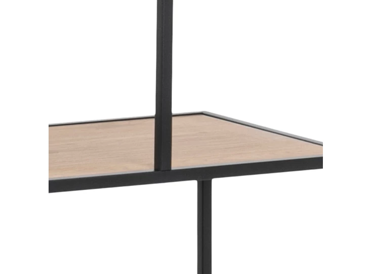 81311 seaford rek assymetrisch zwart metaal hout detail