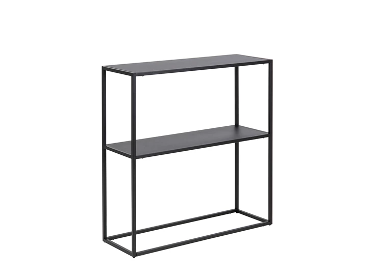 88323 newton console rekje zwart metaal actona schuin vooraanzicht