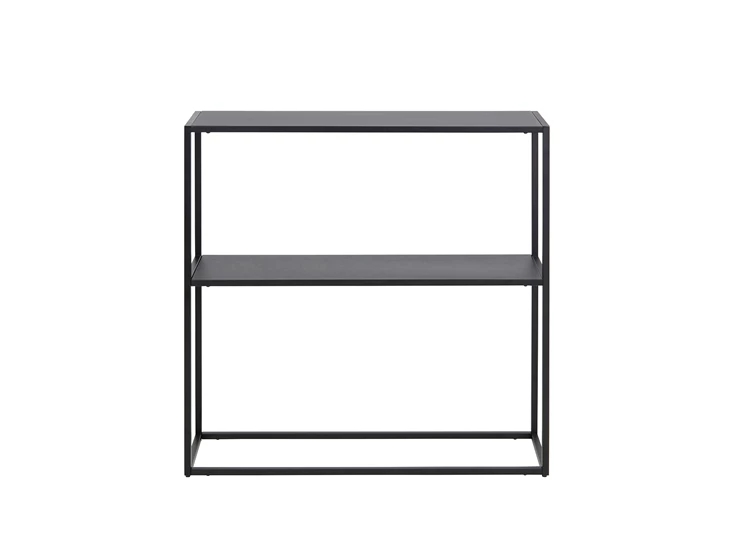 88323 newton console rekje zwart metaal actona recht vooraanzicht