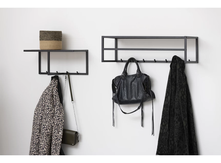 95661 seaford kapstok voor jassen met plank zwart sfeerbeeld