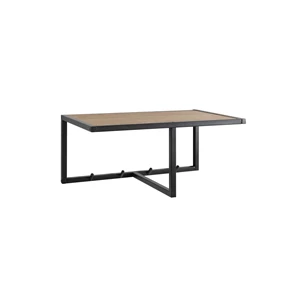 94349 seaford kapstok voor jassen met plank zwart wilde eik schuin vooraanzicht