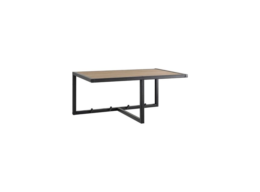 94349 seaford kapstok voor jassen met plank zwart wilde eik schuin vooraanzicht