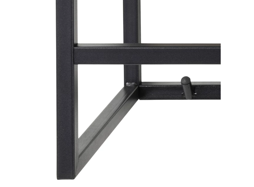 94340 seaford kapstok groot zwart wilde eik 7 haken plank detail