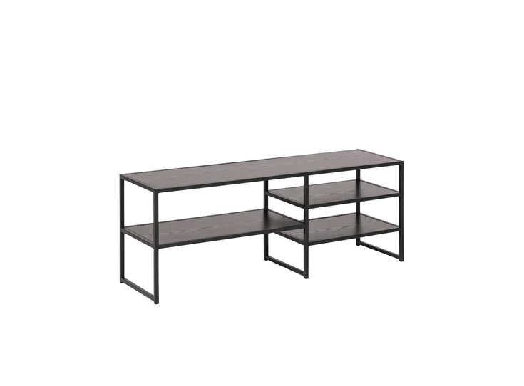 84628 seaford televisiemeubel asymmetrisch zwart schuin vooraanzicht