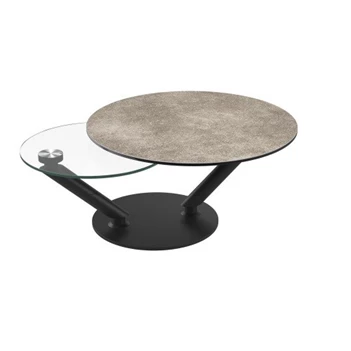 Salontafel Vega keramiek met glas