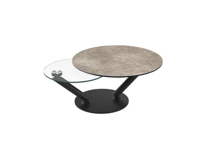 Salontafel Vega keramiek met glas