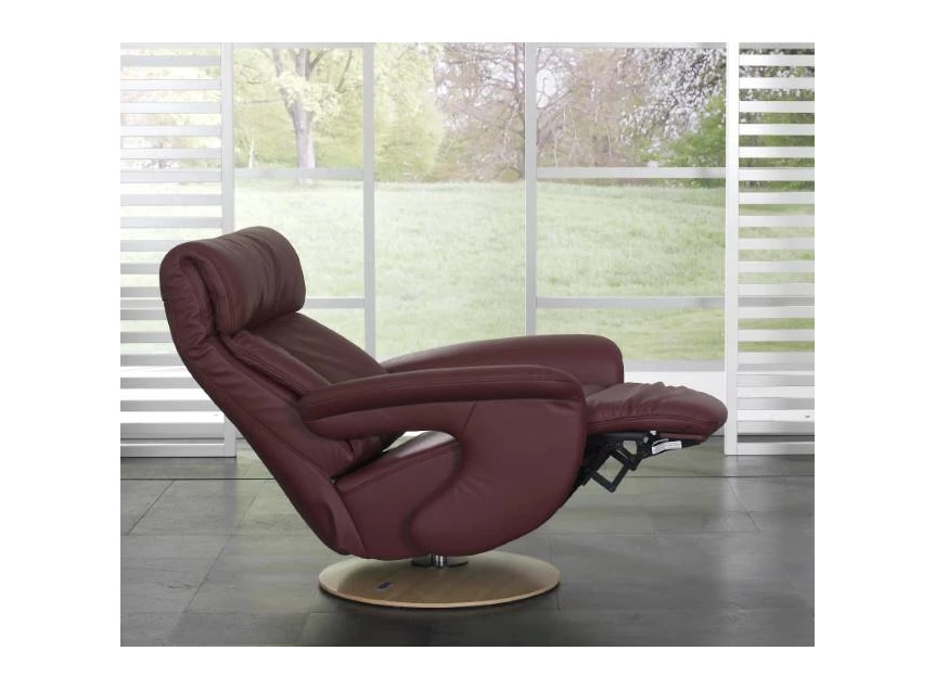 Easy Swing 8039 himolla duits design relaxfauteuil leder stof accu relaxzetel