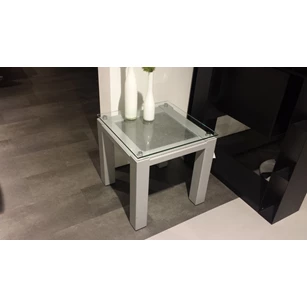 Bijzettafel Square vierkant transparant glas arduin Joli modern design