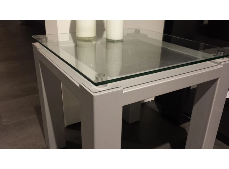 Frame Bijzettafel Square vierkant transparant glas arduin Joli modern design