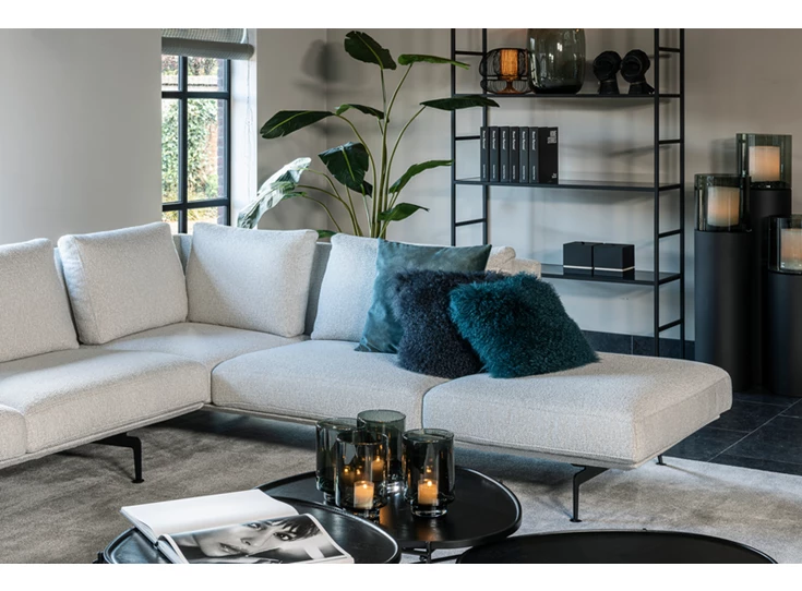 Lounge zetel Zico grote hoeksalon stof Passe Partout