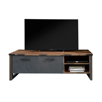 Prime tv-meubel trendteam 1868-322-23 oud hout matera finish 2 deuren 2 open vakken industrieel prima