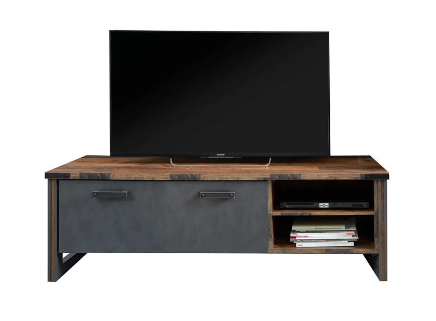 Prime tv-meubel trendteam 1868-322-23 oud hout matera finish 2 deuren 2 open vakken industrieel prima