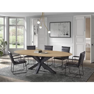 A la carte theuns mte modulaire tafels massieve eik metalen poot