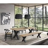 A la carte modulaire tafels massieve eik theuns mte metalen poot