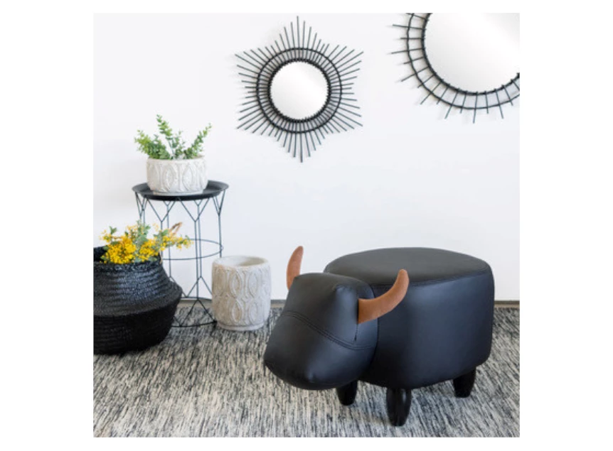 stool la vache black krukje voetsteun b27106 bergers belgium bvba woondecoratie woonaccessoire