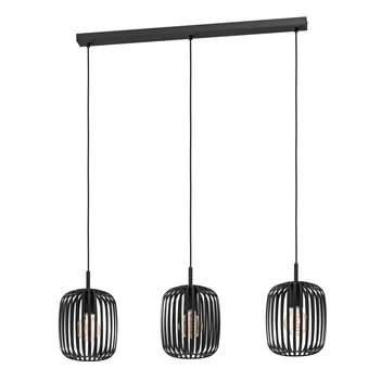 900495 romazzina hanglamp 3 lichtpunten eglo zwart metaal