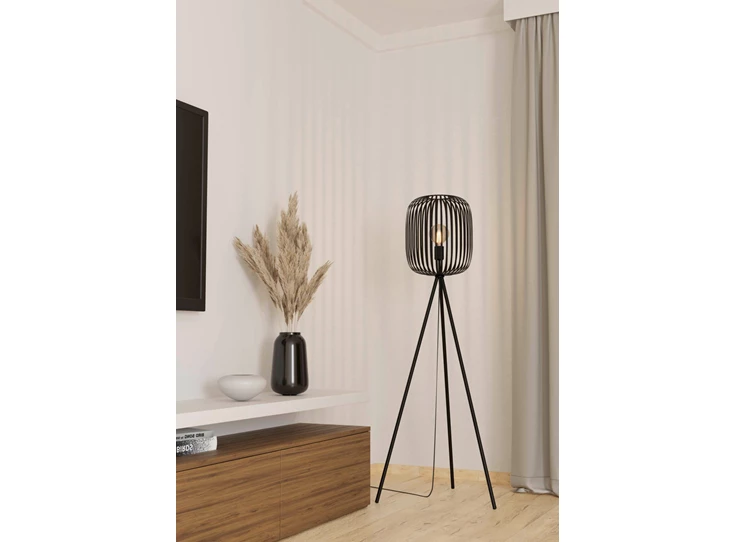900522 romazzina vloerlamp staanlamp zwart metaal 1 lichtpunt eglo sfeerbeeld