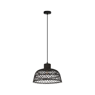 43288 ausnby hanglamp zwart 1 lichtpunt eglo hout