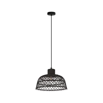 43288 ausnby hanglamp zwart 1 lichtpunt eglo hout