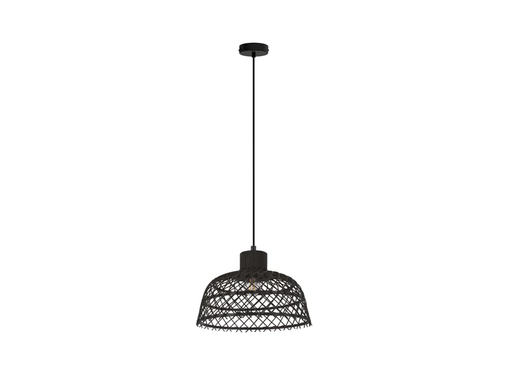 43288 ausnby hanglamp zwart 1 lichtpunt eglo hout