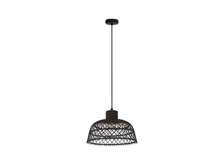 43288 ausnby hanglamp zwart 1 lichtpunt eglo hout